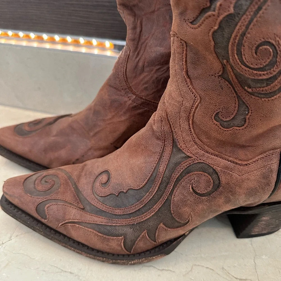 Worn Once Unique Dan Post Leather Cowgirl Boots - Picture 6 of 6